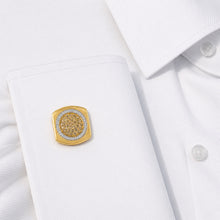 14K GOLD DIAMOND AND CHAMPAGNE DIAMOND JALEN CUFFLINKS