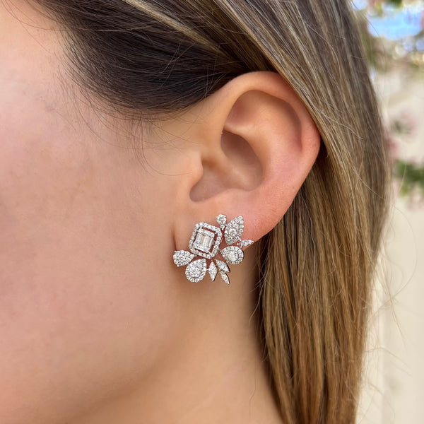 14K GOLD DIAMOND SARITA EARRINGS