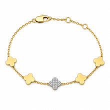 14K GOLD DIAMOND MAEVE CLOVER BRACELET