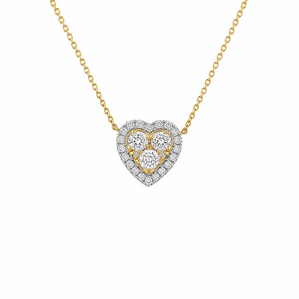 14K GOLD DIAMOND BLAIRE HEART NECKLACE