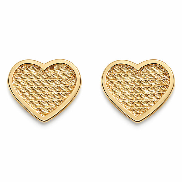 14K GOLD BECKY HEART STUDS
