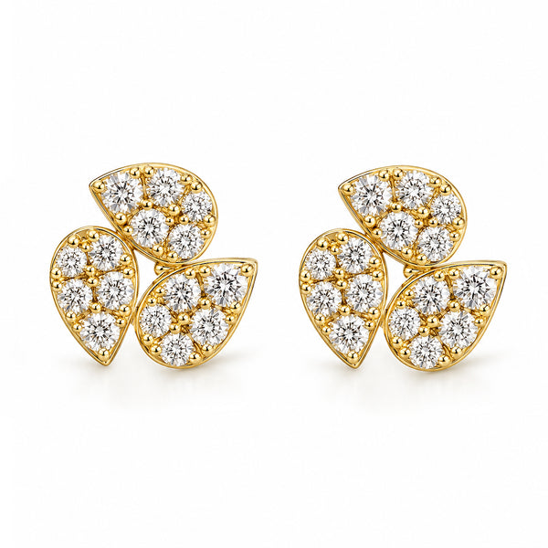 14K GOLD DIAMOND NESSA STUDS