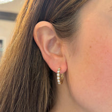 14K GOLD DIAMOND CHARLENE HOOPS