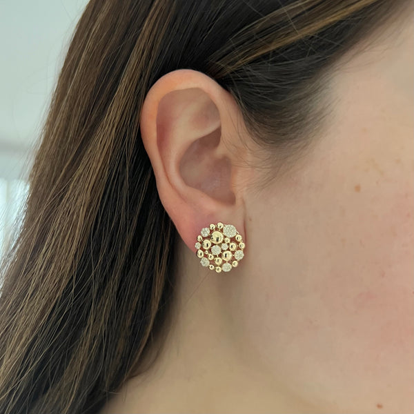 14K GOLD DIAMOND MEGHAN EARRINGS
