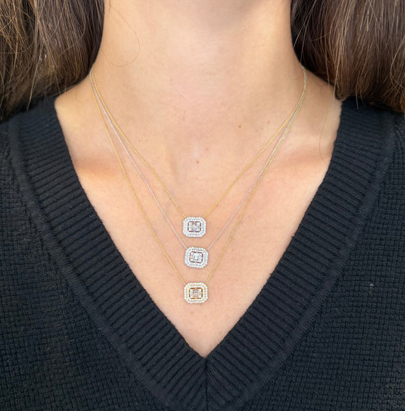 14K GOLD DIAMOND RISA NECKLACE