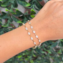 14K GOLD DIAMOND ISABEL OVAL BRACELET