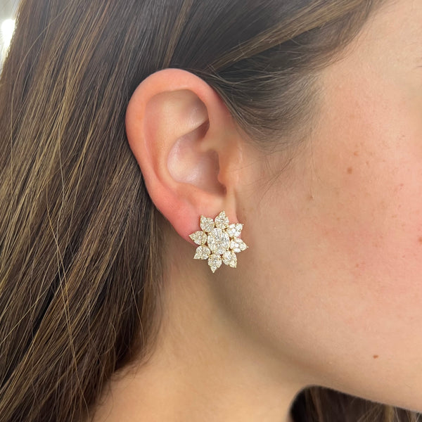 14K GOLD DIAMOND BELLE EARRINGS