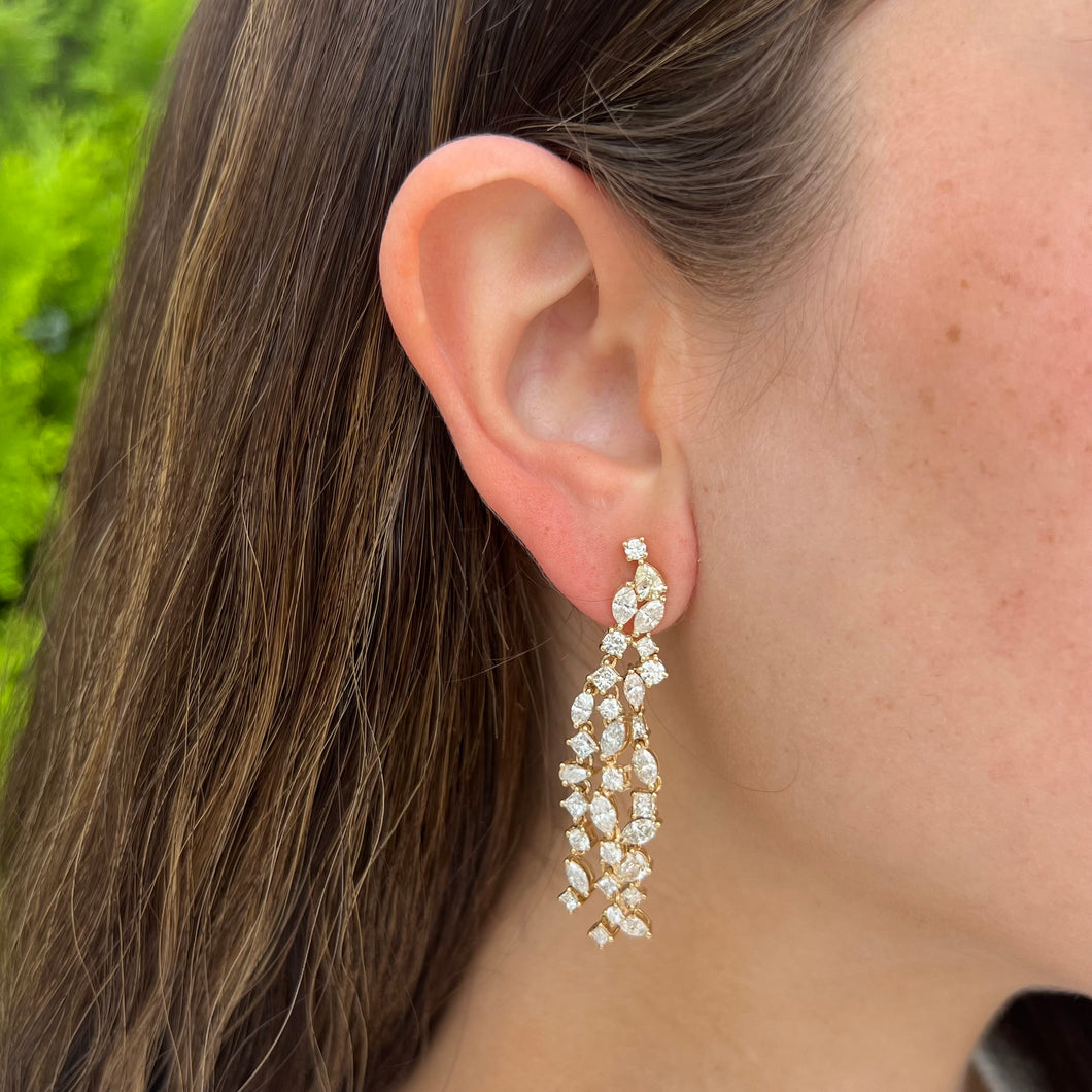 14K GOLD DIAMOND JESSA EARRINGS