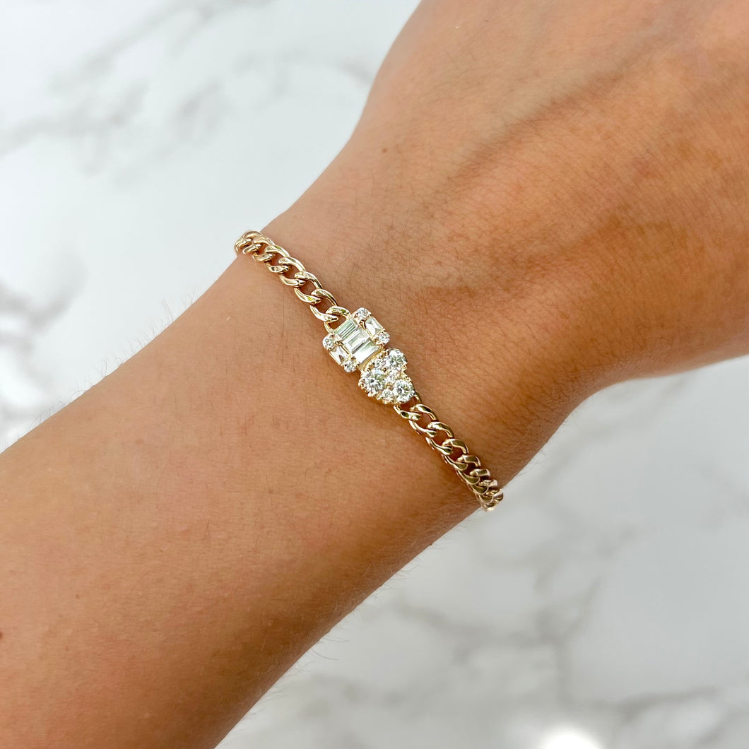 14K GOLD DIAMOND GALIA BRACELET