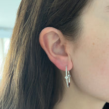 14K GOLD DIAMOND MEDIUM HAILEE HOOPS