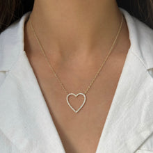 14K GOLD DIAMOND ALLEGRA HEART NECKLACE