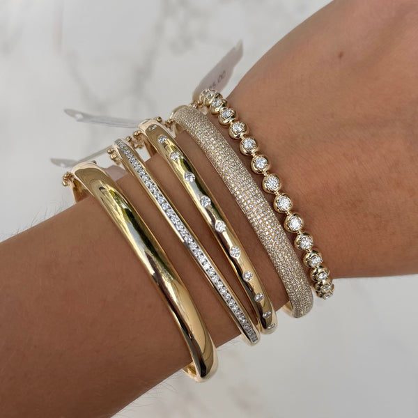 14K GOLD DIAMOND MIRI BANGLE