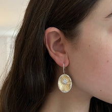 14K GOLD DIAMOND KELI OVAL EARRINGS