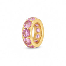 14K GOLD PINK SAPPHIRE ETERNITY BEAD