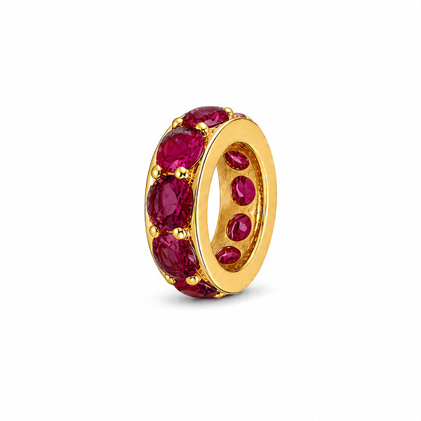 14K GOLD RUBY ETERNITY BEAD