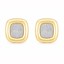 14K GOLD DIAMOND JANET CUSHION EARRINGS