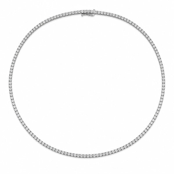 14K GOLD 5.00 CT DIAMOND CLASSIC TENNIS NECKLACE