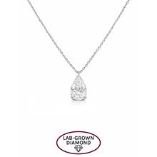 14K GOLD 1.00 CT LAB GROWN DIAMOND PEAR NECKLACE