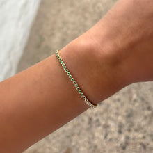 14K GOLD EMERALD PERI BEZEL BRACELET