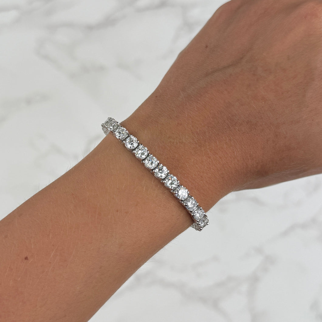 14K GOLD 14.15 CT DIAMOND CLASSIC TENNIS BRACELET