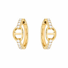 14K GOLD DIAMOND PIPER HUGGIES