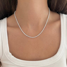 14K GOLD 6.70 CT LAB GROWN DIAMOND TENNIS NECKLACE