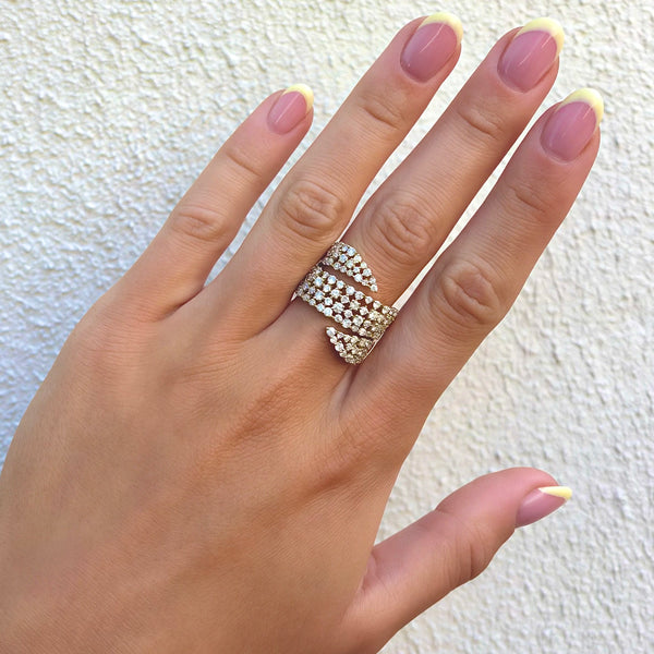 14K GOLD DIAMOND REVA RING