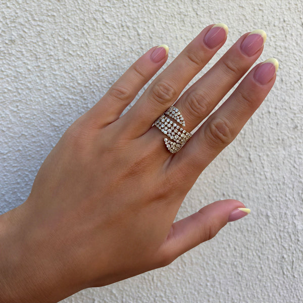 14K GOLD DIAMOND REVA RING