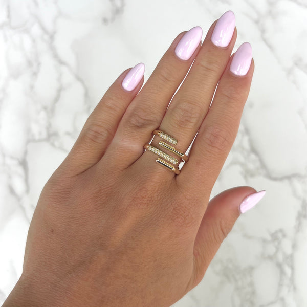 14K GOLD DIAMOND EMELIA RING