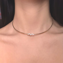 14K GOLD DIAMOND HILA CHOKER NECKLACE