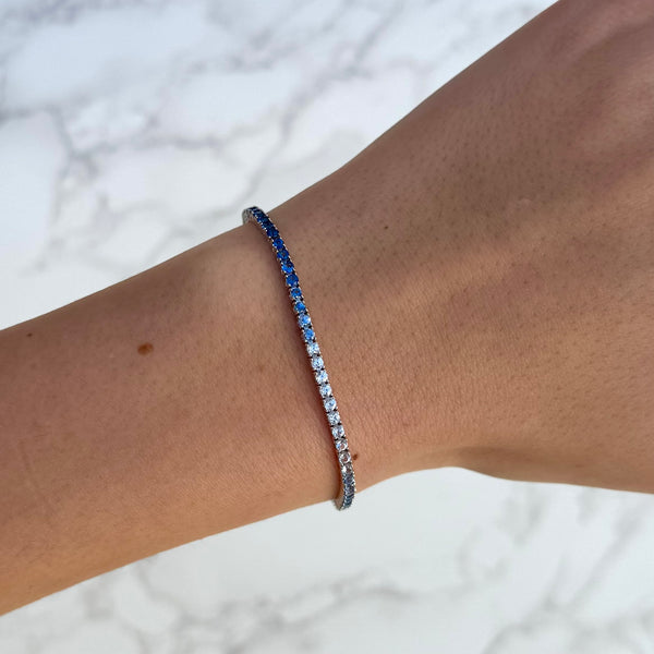 14K GOLD BLUE SAPPHIRE OMBRE LEORA BRACELET