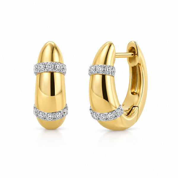 14K GOLD DIAMOND CHELLA HUGGIES