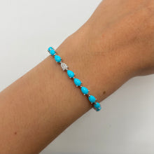 14K GOLD DIAMOND TURQUOISE TAMMY BRACELET