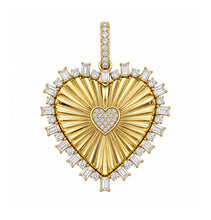 14K GOLD DIAMOND HALSEY HEART CHARM