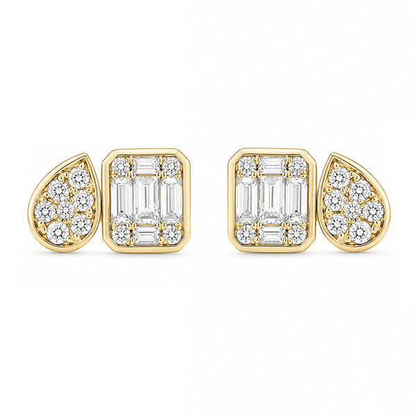 14K GOLD DIAMOND KERI STUDS