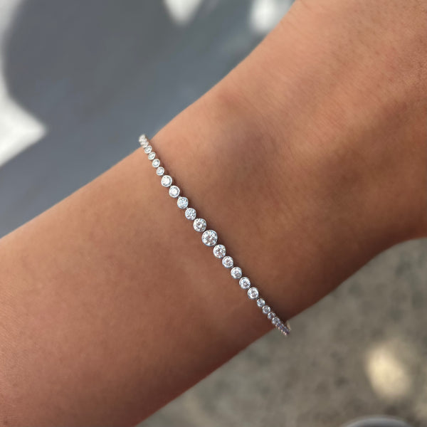 14K GOLD DIAMOND CAMI BEZEL BRACELET