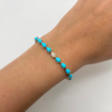 14K GOLD DIAMOND TURQUOISE TAMMY BRACELET