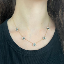 14K GOLD DIAMOND AND BLACK DIAMOND MADDIE NECKLACE