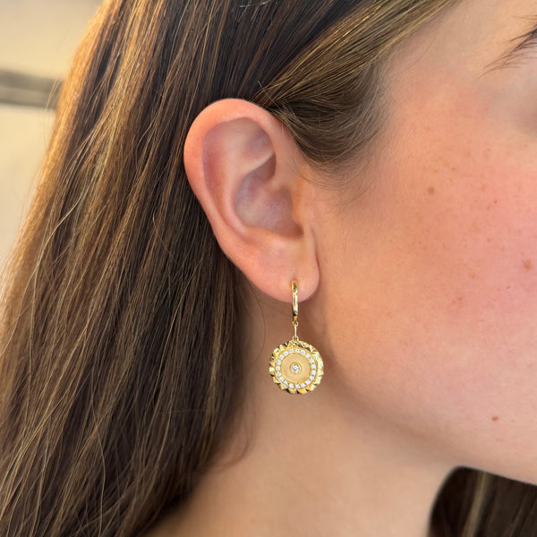 14K GOLD DIAMOND FLORENCE EARRINGS