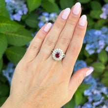 14K GOLD DIAMOND RUBY ANGELA RING