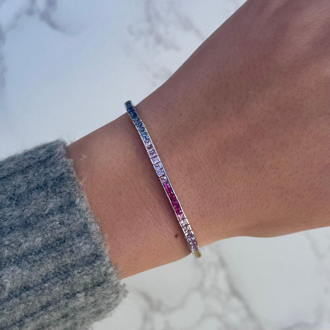 14K GOLD MULTICOLOR SAPPHIRE BIANCA BRACELET