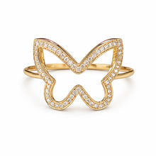 14K GOLD DIAMOND PATTI BUTTERFLY RING