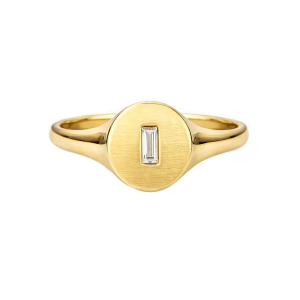 14K GOLD DIAMOND TEELA PINKY RING