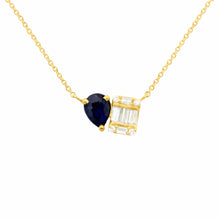 14K GOLD DIAMOND SAPPHIRE KELSEY NECKLACE