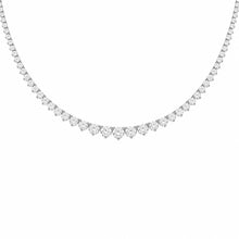 14K GOLD 6.03 CT NATURAL DIAMOND GRADUATED TENNIS NECKLACE