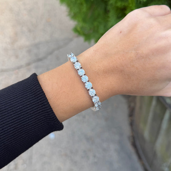 14K GOLD 22.00 CT LAB GROWN DIAMOND TENNIS BRACELET