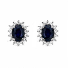 14K GOLD DIAMOND SAPPHIRE SIMMY STUDS