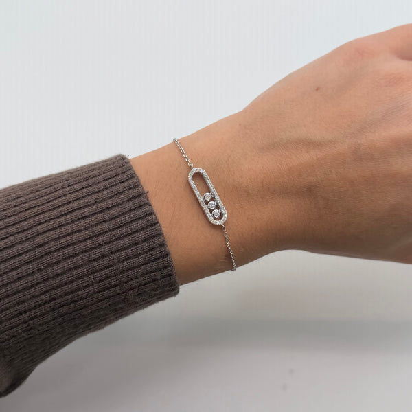 14K GOLD DIAMOND JAMIE SLIDER BRACELET
