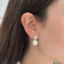 14K GOLD DIAMOND ARIELLA PEARL EARRINGS