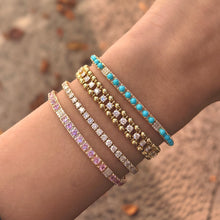 14K GOLD DIAMOND AND PINK SAPPHIRE LAUREN BRACELET